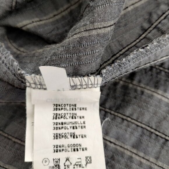 Elisa Cavaletti Blouse Womens Size M Gray Lagenlook Button Front Italy - Picture 5 of 10